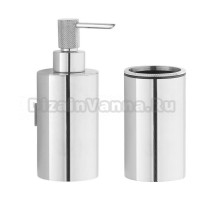 Набор Стакан Boheme Uno 10982-CR, chrome + Дозатор 10977-CR, chrome
