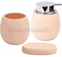 Набор Стакан Ridder Lina 2161102 розовый + Мыльница 2161302 розовая + Дозатор 2161502 розовый