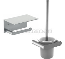 Набор Ершик Nofer Verona 16877.S + Держатель 16876.S с полкой для телефона