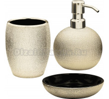 Набор Стакан Ridder Lucida 2123124 золотой + Мыльница 2123324 золотая + Дозатор 2123524 золотой