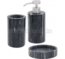 Набор Стакан Ridder Mabelle 2246137 серый + Мыльница 2246337 серая + Дозатор 2246537 серый