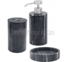 Набор Стакан Ridder Mabelle 2246237 серый + Мыльница 2246337 серая + Дозатор 2246537 серый