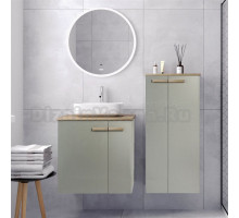 Мебель для ванной комнаты VIANT Мюнхен L60 подвесная, 2 дверцы, хаки, натуральный ясень