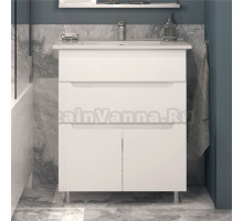 Тумба с раковиной EvaGold Paola 65 белый глянец