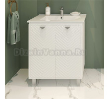 Тумба с раковиной EvaGold Sky 65 белый глянец