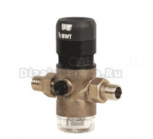 Редуктор давления BWT D1 Red 1/2" НР-НР, с визуализацией давления, без манометра, холодная вода