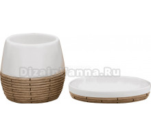 Набор Стакан Ridder Safari 2151101 белый + Мыльница 2151301 белая