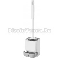 Ершик для унитаза Leonord Tanger 259116 с подставкой, белый, серый