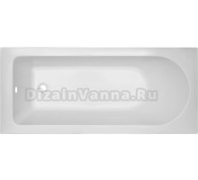 Акриловая ванна CBath Rea 150x70 см, встраиваемая, белая, с каркасом