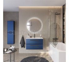 Мебель для ванной комнаты Cezares Eco Cer-N 80 sapfiro, раковина Duet 80, ручки матовые черные