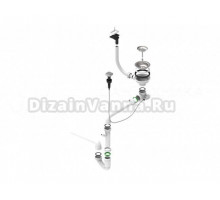 Сифон для мойки Alveus 1127248 40 мм, бутылочный, серебро, нержавеющая сталь