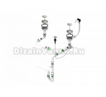 Сифон для мойки Alveus 1127257 40 мм, трубный, хром