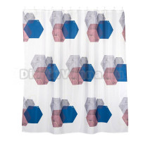 Штора для ванной Рыжий кот Угольники SC-PE-52 180х180, белая, угольники