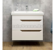 Тумба с раковиной EvaGold Liberty 80 подвесная, белый глянец