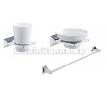 Набор Стакан Rose RG16 RG1612 хром + Мыльница RG1603 хром + Полотенцедержатель RG1617 хром