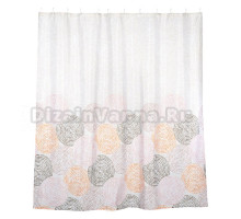 Штора для ванной Рыжий кот Шары SC-PE-53 180х180, белая, шары