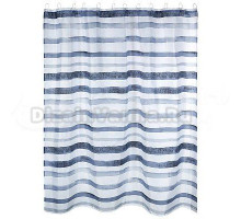 Штора для ванной Рыжий кот Штрихкод SC-PE-54 180х180, белая, полосы