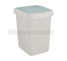 Мусорное ведро Svip Quadra 220199 с крышкой, 25 л, белое