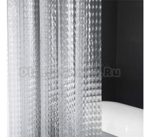 Штора для ванной Рыжий кот Калейдоскоп 3D эффект 180х200, прозрачный