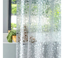 Штора для ванной Рыжий кот Сияние 3D эффект 180х200, прозрачный