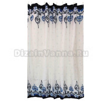 Штора для ванной Рыжий кот SC-PE-02 180х180, белая, узор