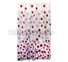 Штора для ванной Рыжий кот SC-PE-06 180х180, белая, круги