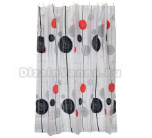 Штора для ванной Рыжий кот SC-PE-32 180х180, белая, круги