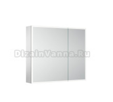 Зеркальный шкаф из алюминия для ванной комнаты Sancos Evoke 800x700х136 мм с LED подсветкой SC8080