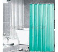 Штора для ванной Рыжий кот 236716 180х180, зеленая