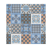 Коврик Vilina Преображение 7093-225PT-orange-blue 80х1500 см, рулон