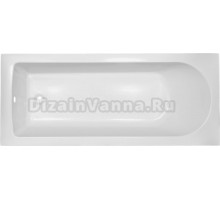 Акриловая ванна CBath Geba 180x80 см, встраиваемая, белая, с каркасом