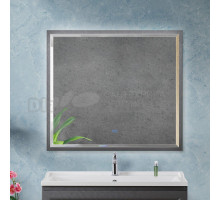 Зеркало Cezares Interni 100x90 с подсветкой, с антизапотевателем, титан