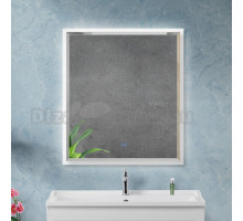 Зеркало Cezares Interni 80x90 с подсветкой, с антизапотевателем, белое