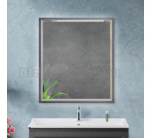 Зеркало Cezares Interni 80x90 с подсветкой, с антизапотевателем, титан