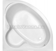 Акриловая ванна CBath Aurora 120x120 см, угловая, встраиваемая, белая, четверть круга, с каркасом, с сиденьем