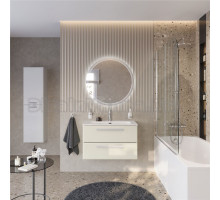 Мебель для ванной комнаты Cezares Eco Cer-N 80 брашированная альпака, раковина Eco 80, ручки сатин