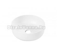 Накладная раковина Belux Турин 41 глянцевая белая, круглая