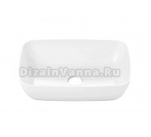 Накладная раковина Belux Турин 54 глянцевая белая, прямоугольная