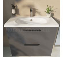 Тумба с раковиной VitrA Root 80 матовый серый камень