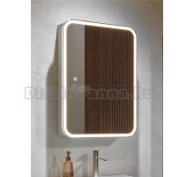 Зеркало-шкаф Alavann Cosmetic Light 50x75 с приближением, с подсветкой, глянцевый белый