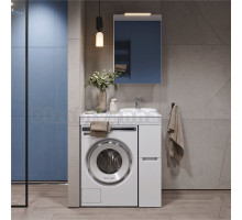 Мебель для ванной комнаты Alavann Cosmetic 85 R под стиральную машину, напольная, глянцевая белая