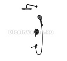 Душевой комплект Splenka S222 S222.27.06 С ВНУТРЕННЕЙ ЧАСТЬЮ, черный