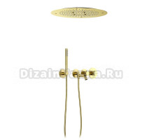 Душевой комплект Timo Petruma SX-2358/17SM С ВНУТРЕННЕЙ ЧАСТЬЮ, с термостатом, золото матовое