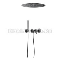 Душевой комплект Timo Petruma SX-2358/18SM С ВНУТРЕННЕЙ ЧАСТЬЮ, с термостатом, черное золото