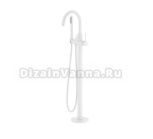 Напольный смеситель для ванны с душем Timo Saona 2310/16Y-CR С ВНУТРЕННЕЙ ЧАСТЬЮ, белый матовый