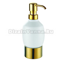 Дозатор для жидкого мыла AZARIO Elvia AZ-128AG настольный, золото, белый