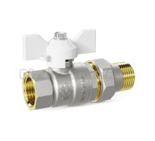 Шаровой кран LD Pride 47.20.В-ГШ.Б (white) 3/4" ВРx3/4" НР