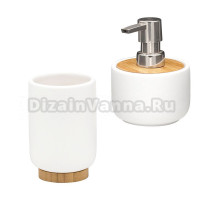 Набор Стакан Ridder Fancy 2126101 белый + Дозатор 2126501 белый