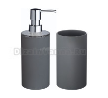 Набор Стакан Ridder Touch 2003107, серый + Дозатор 2003507, серый