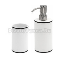 Набор Стакан Ridder Nena 2158101, белый + Дозатор 2158501, белый